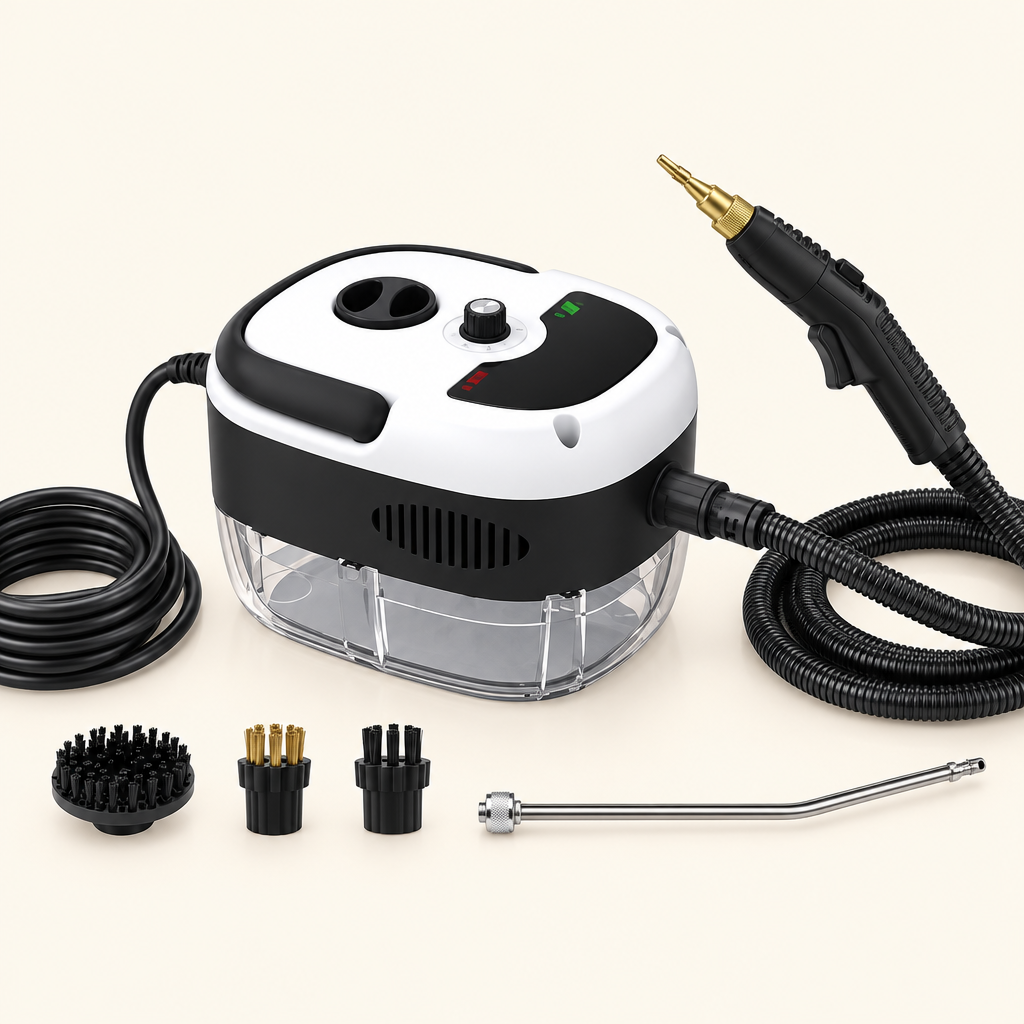 Limpiadora a vapor multiuso con accesorios